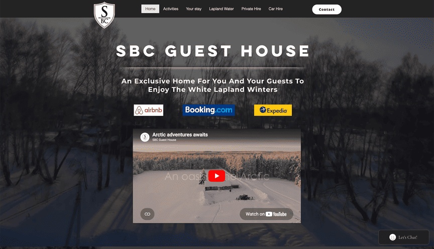 SBC Guest House website