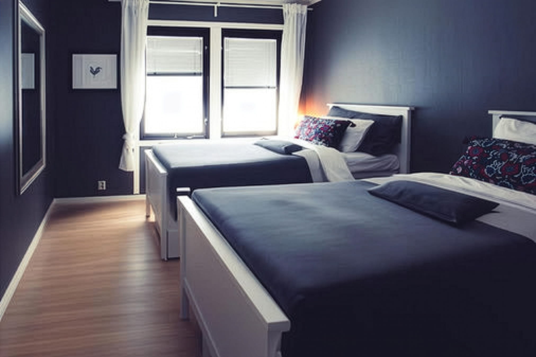Twin bedroom with two beds