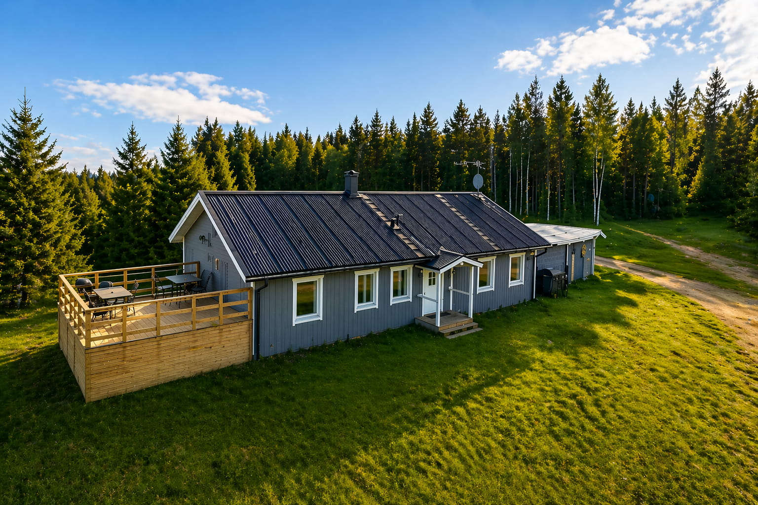 SBC Guest House — aerial day view